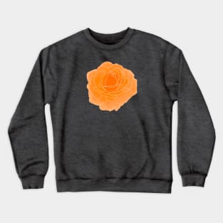Orange Pop Art Rose Crewneck Sweatshirt